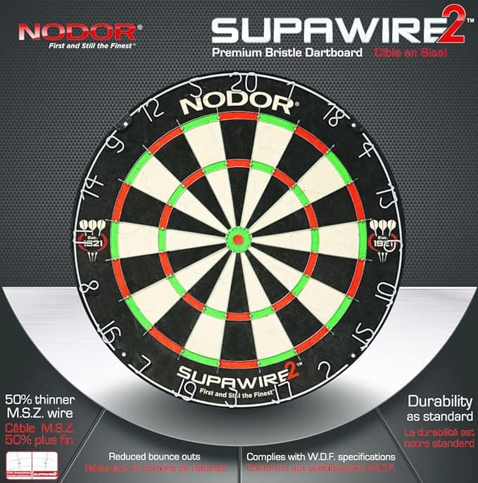 Nodor, Supawire 2 Dartboard, 30011 - Size Fs - Athletix.ae