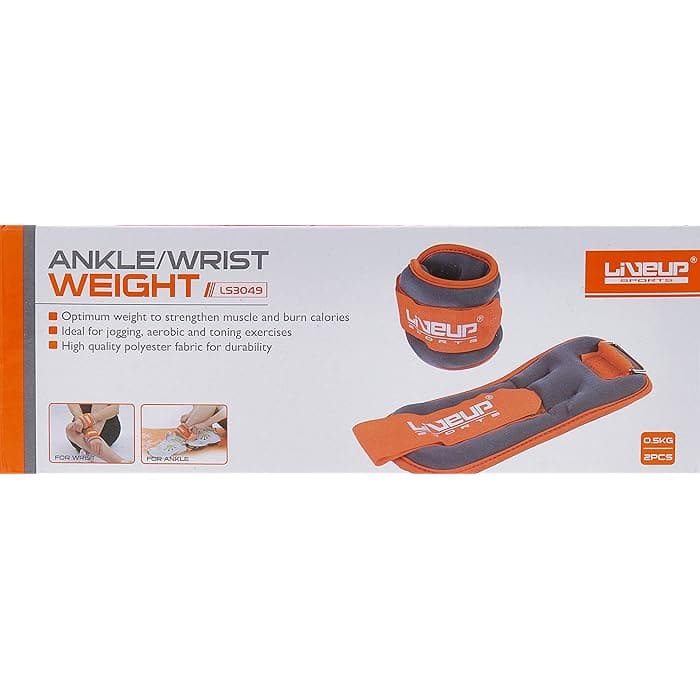 York Fitness Ankle Weights 2 X 0.5 Kg York 60243 Orange Black