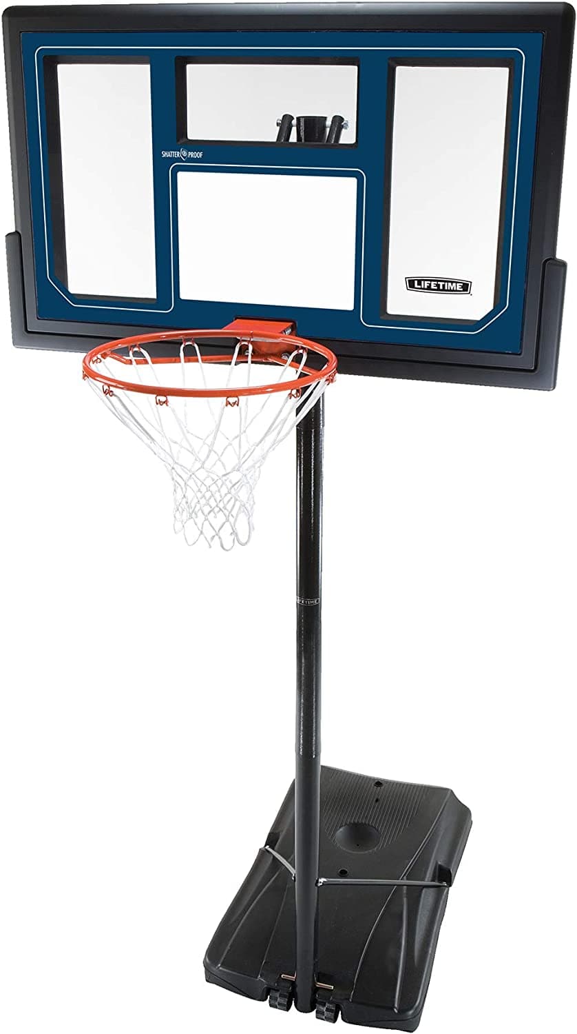 Lifetime 1529 Courtside Height Adjustable Portable Basketball System, 50 Inch Shatterproof Backboard - Athletix.ae