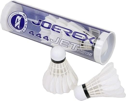 Joerex, White Shuttlecocks, 6 Pcs Duck Feather Badminton Balls - Athletix.ae