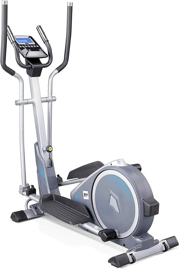 BH Fitness, Easystep Dual Cross Trainer Foldable Elliptical Bike, G2518, Silver - Athletix.ae
