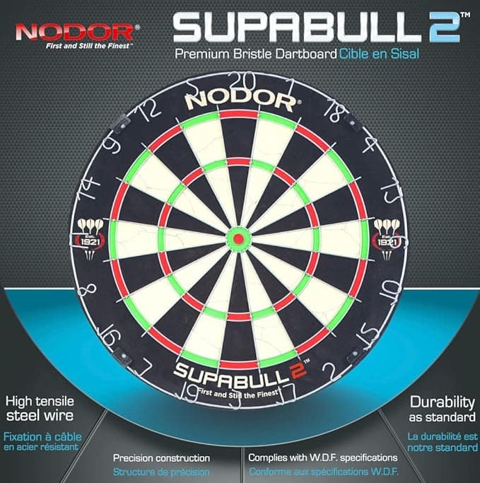 Nodor, Supabull 2 Dartboard, 30001 - Size Fs - Athletix.ae