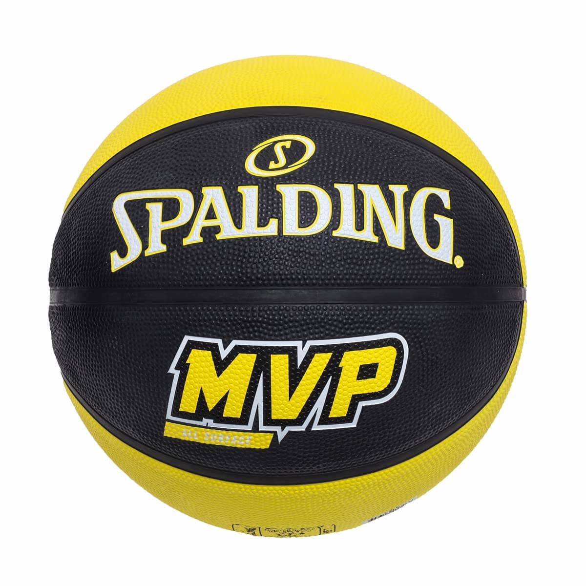Spalding MVP Basketball, Black And Yellow, 7 - Athletix.ae
