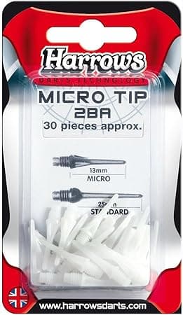 Harrows, Micro Tip, 2Ba B/C D2Mb, Black - Athletix.ae