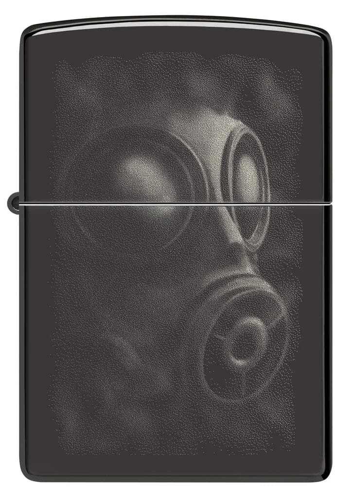 Zippo 48588 24756 Gas Mask Design High Polish Black Windproof Lighter - OUTBACK