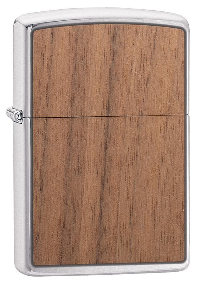 Zippo 49039 200 WOODCHUCK USA Walnut Two-Sided Emblem Windproof Lighter , Classic Model, Silver - OUTBACK