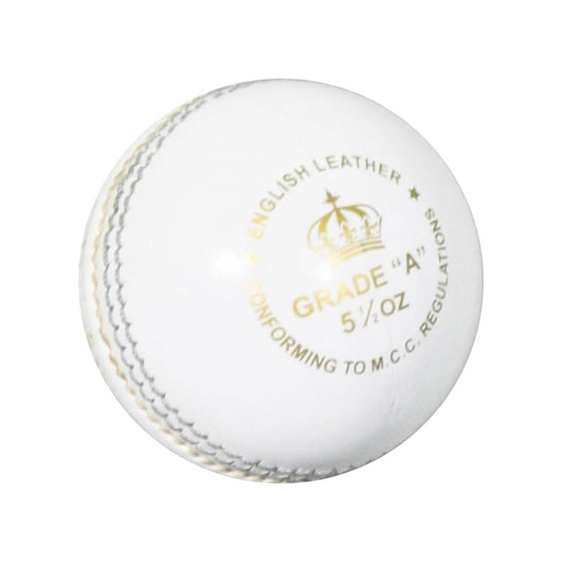 DS Match Leather Cricket Ball - Premium - White