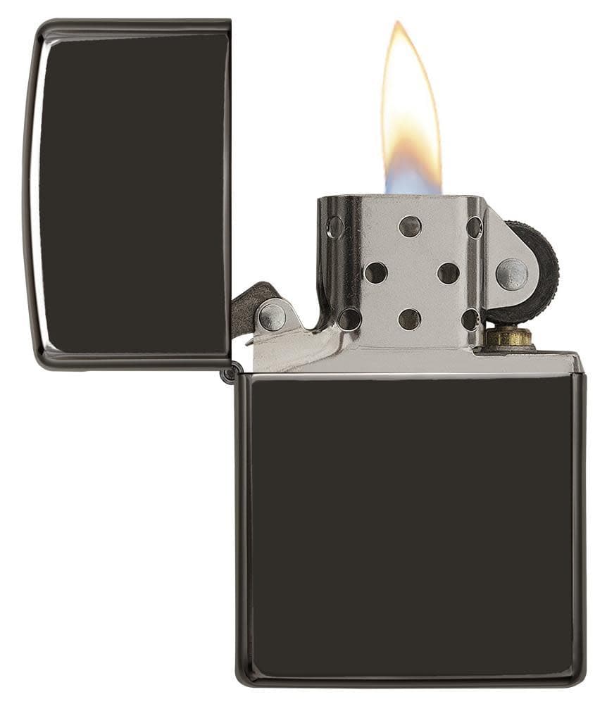 Zippo 24756 Classic High Polish Black Windproof Lighter, Classic Model, Black - OUTBACK