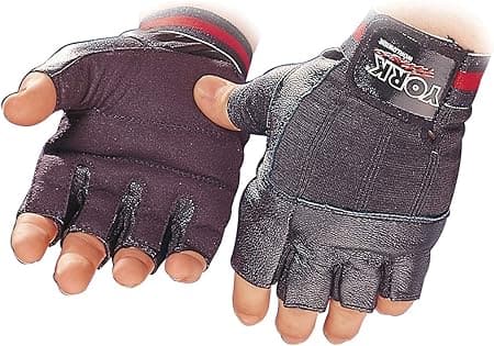 York, Fitness Leather Gloves, 60044, Black - Athletix.ae