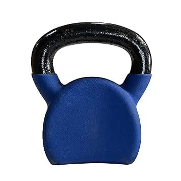 Ta Sport, Solid Coated Kettlebell 12 Kg, Blue - Athletix.ae