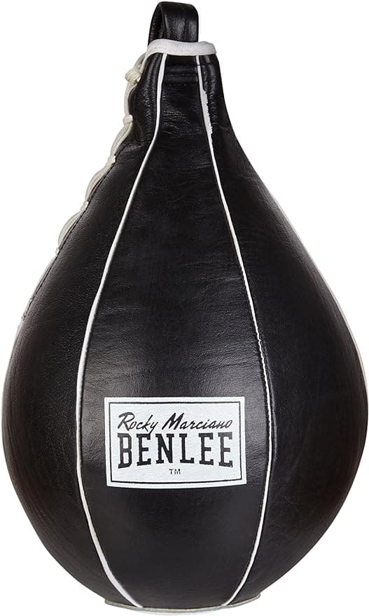 Benlee, Leather Speedball Mack Medium, Black/White - Athletix.ae