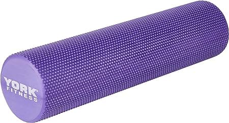 York, Foam Roller Full Textured Surface 60Cm, 60241, Purple - Athletix.ae