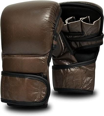 Benlee, Pfg Brown Vintage Mma Sparring Gloves, Brown - Athletix.ae