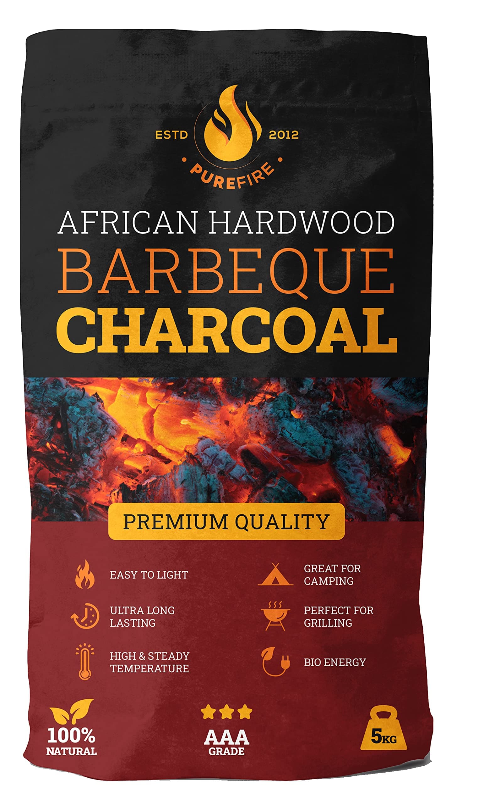 Shop for Purefire 5KG Natural Charcoal on outback.ae