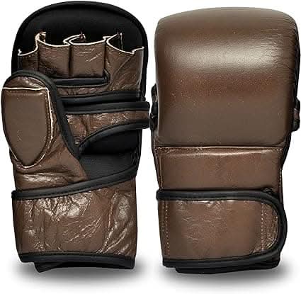 Benlee, Pfg Brown Vintage Mma Sparring Gloves, Brown - Athletix.ae