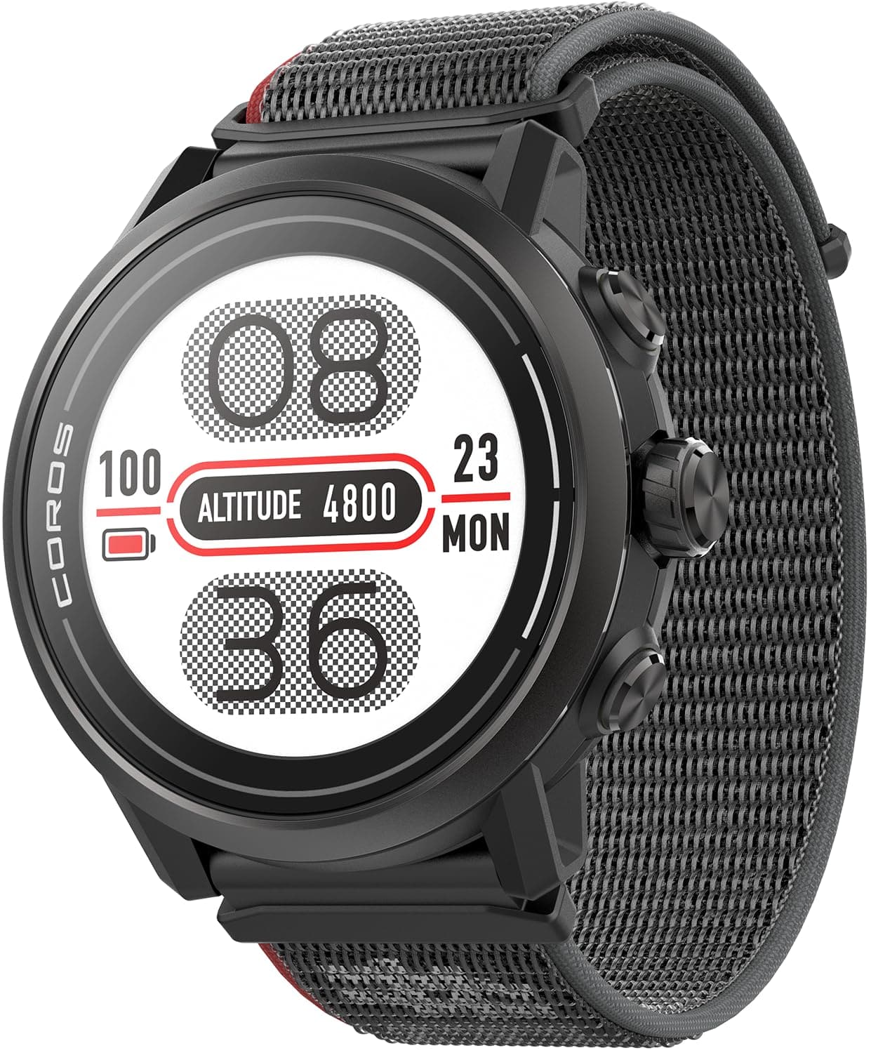 COROS Apex 2 Outdoor GPS Watch, 1.2" Titanium Sapphire, 17 Days Battery, Wrist Navigation, Offline Maps, Heart Rate Monitor, Sleep Measurement, Running, Cycling, Climbing-Black - Athletix.ae