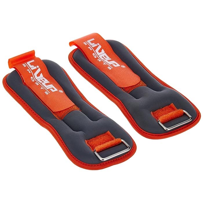 York, Fitness Ankle Weights 2 X 0.5 Kg, York-60243, Orange/Black - Athletix.ae