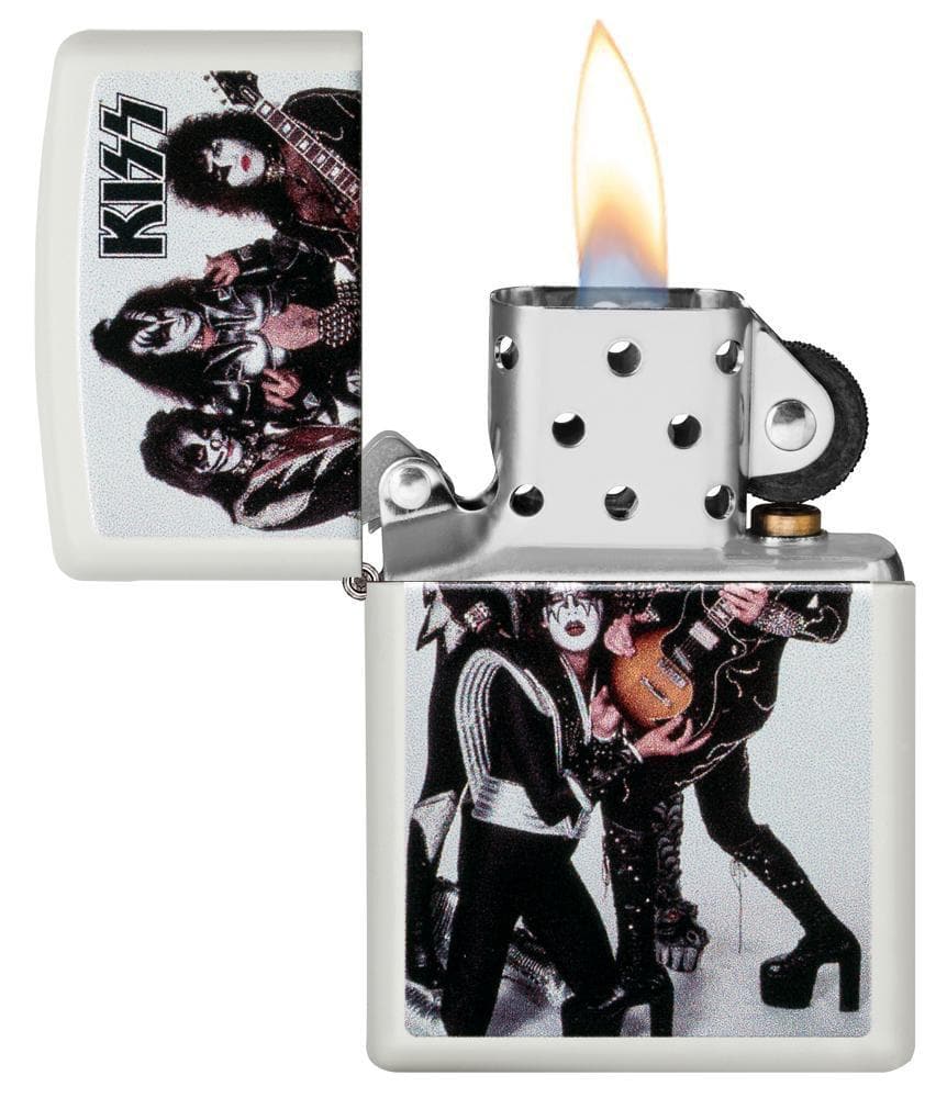 Zippo 49017 Kiss Street Chrome Windproof Lighter, Classic Model, Street Chrome - OUTBACK