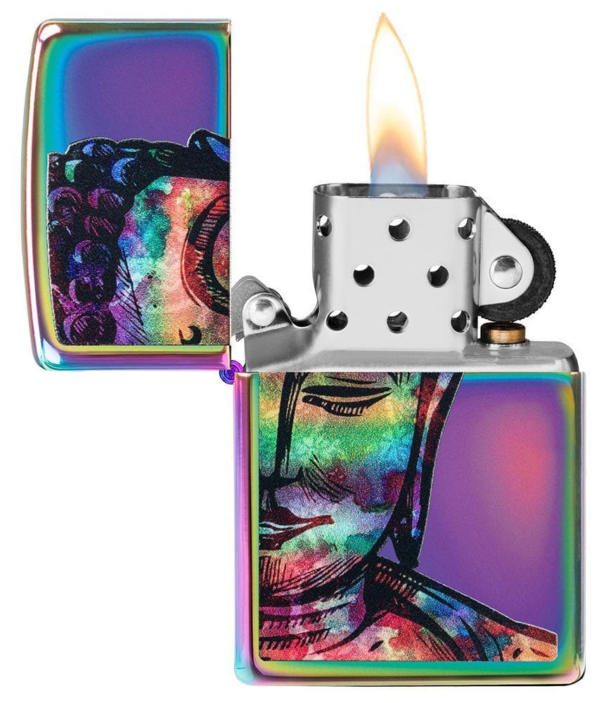 Zippo 49136 Bright Buddha Design Multi Color Windproof Lighter, Classic Model, Multi-colour - OUTBACK