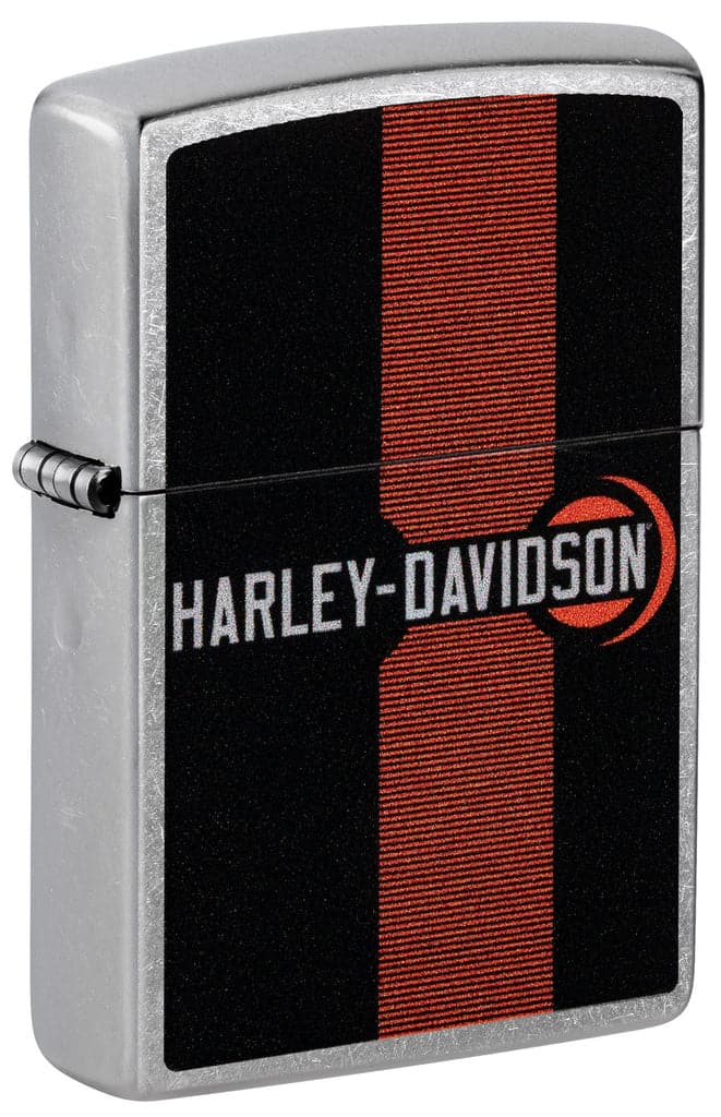 Zippo 48604 207 Harley Davidson Logo Design Street Chrome Windproof Lighter - OUTBACK