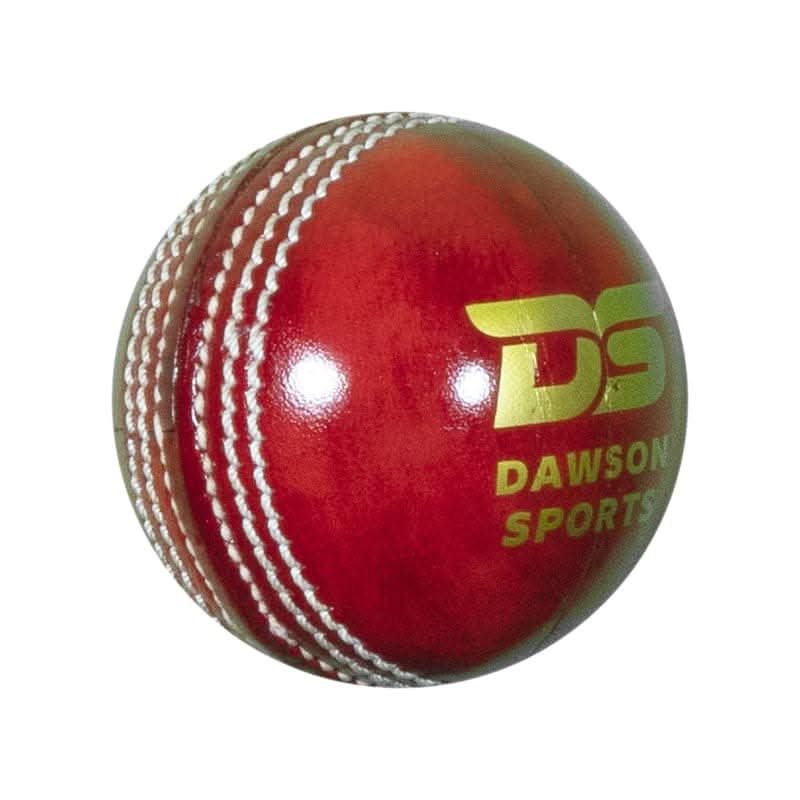 DS Match Leather Cricket Ball - Premium - Red - Athletix.ae