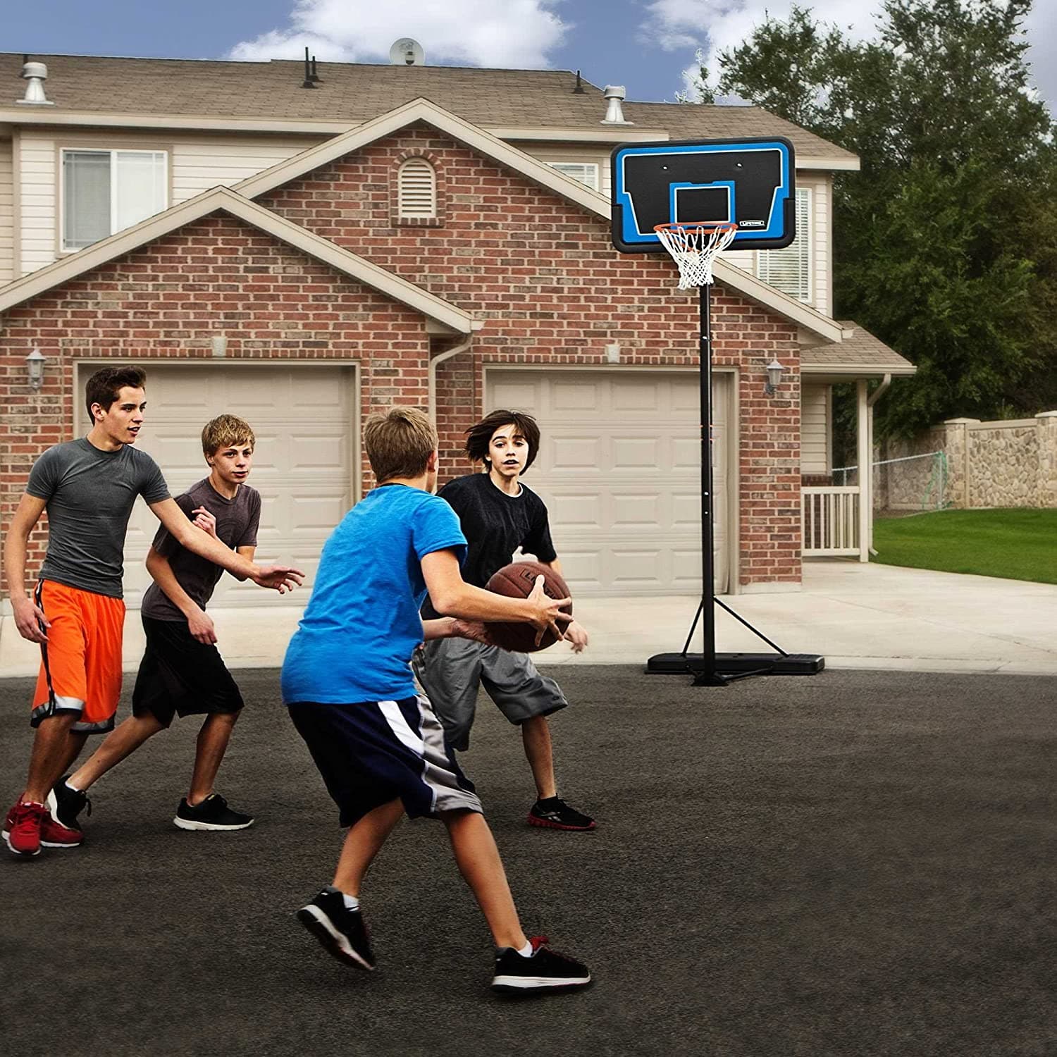 Lifetime 1268 44 Inch", Backboard, Streamline Impact Portable Basketball System - Athletix.ae