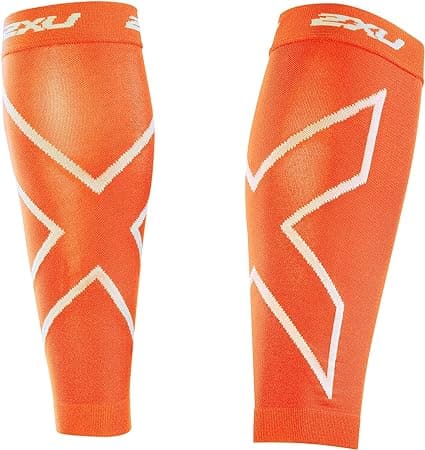 2Xu, Men'S Calf Sleeves Calf Sleeves Large, Ua2595B, Orange/Orange - Athletix.ae