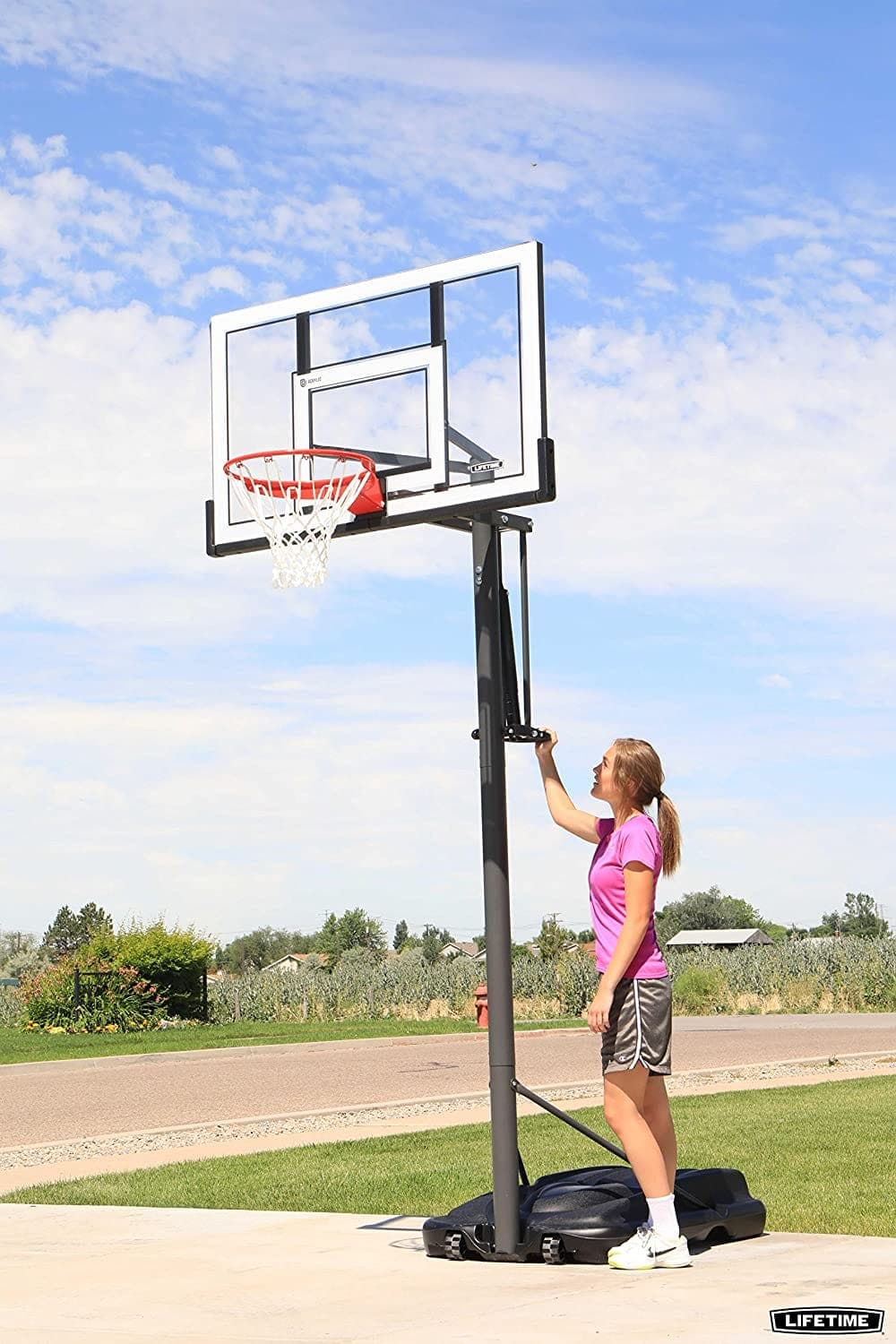 Lifetime 71522 Competition XL Portable Basketball System, 54" Acrylic Backboard - Athletix.ae