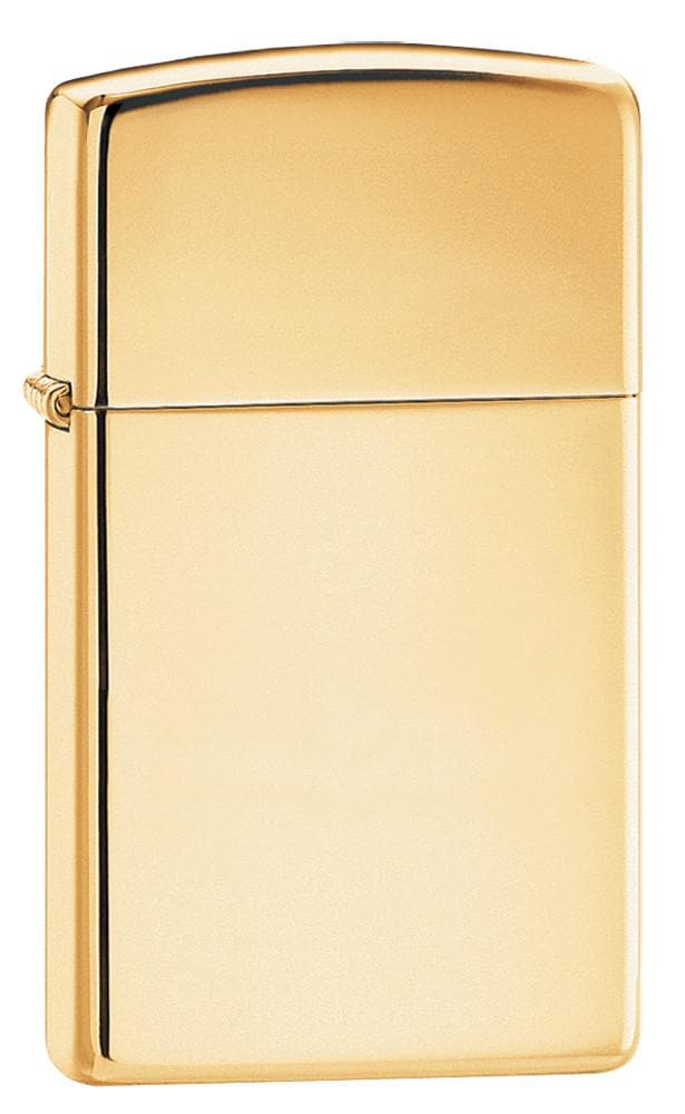 Zippo 1654B Slim High Polish Brass Windproof Lighter, Classic Model, Gold - OUTBACK