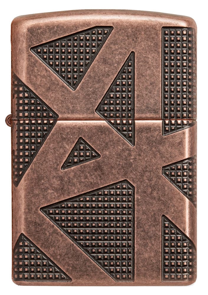 Zippo 29036 49036 Armor Geometric 360 Design Windproof Lighter, Classic Model, Brown - OUTBACK