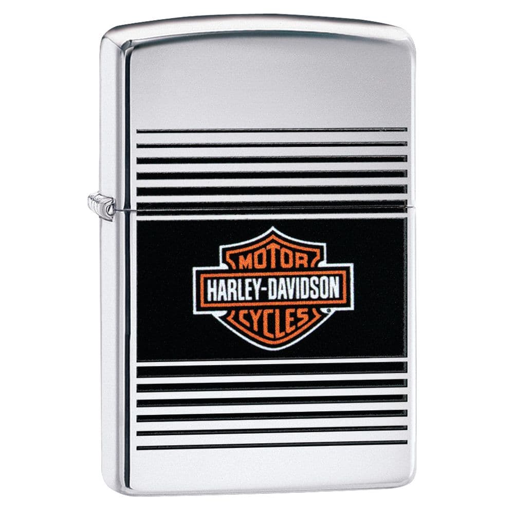 Zippo 49064 250 Harley Davidson High Polish Chrome Color Windproof Lighter, Classic Model, Silver - OUTBACK