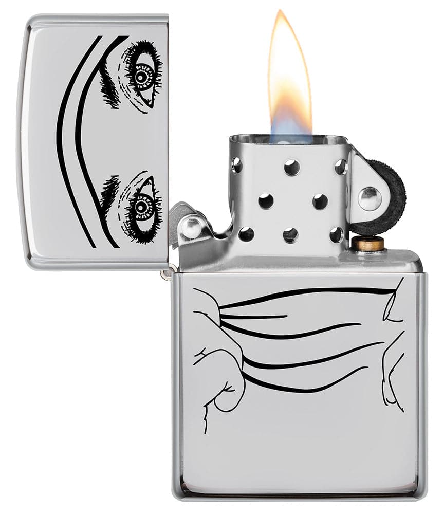 Zippo CI006047 250 Eyes High Polish Chrome Windproof Lighter, Middle East Model, Silver - OUTBACK