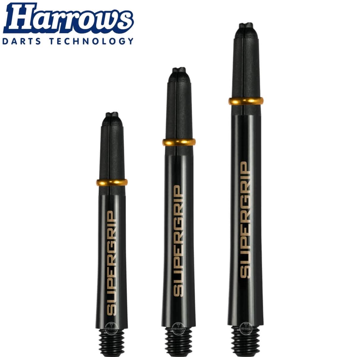 Harrows, Supergrip Nylon Dart Shafts 18 Grams, Black - Athletix.ae