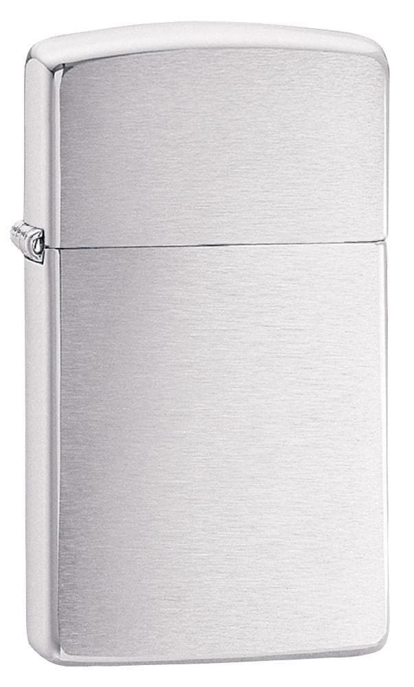 Zippo 1600 Slim Brushed Chrome Windproof Lighter, Slim Model, Silver - OUTBACK