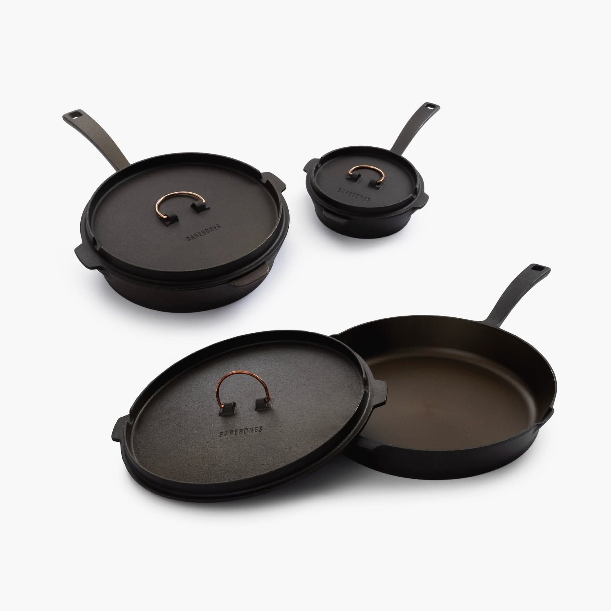 BAREBONES 12" All in One Cast Iron Skillet