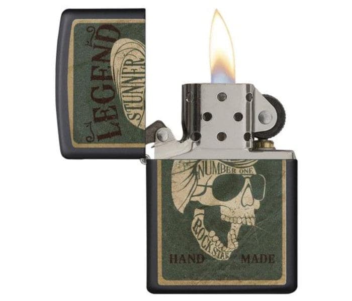 Zippo 29630 218 Legendary Skull Windproof Lighter, Classic Model, Black - OUTBACK