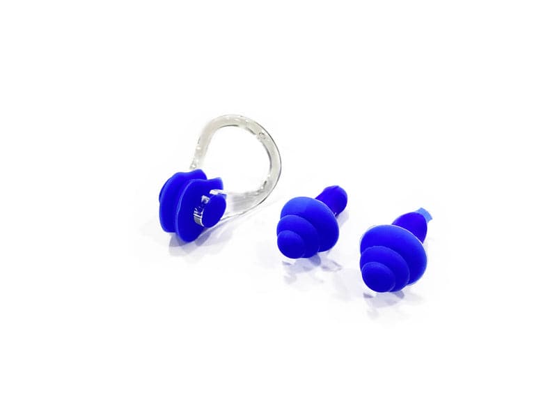 DS Swim Silicone Soft Ear Plugs & Nose Clip - Blue - Athletix.ae