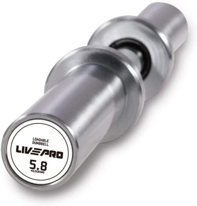 LiveUp Chrome Olympic Dumbbells Bar (Per Piece) LP8084 - Athletix.ae