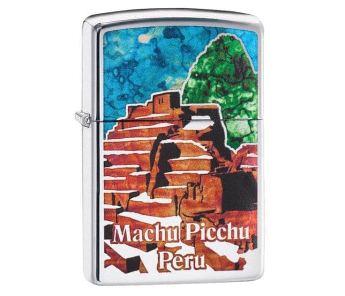 Zippo 29496 250 Machu Picchu Peru Windproof Lighter, Classic Model, Silver - OUTBACK