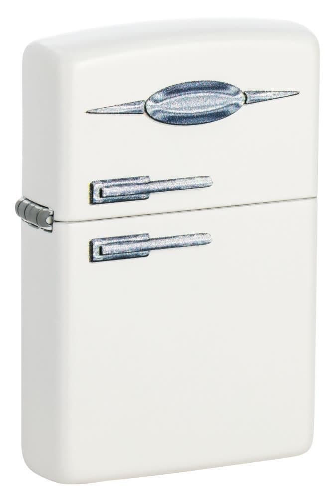 Zippo 49636 214 Retro Fridge Texture Print White Matte Windproof Lighter - OUTBACK