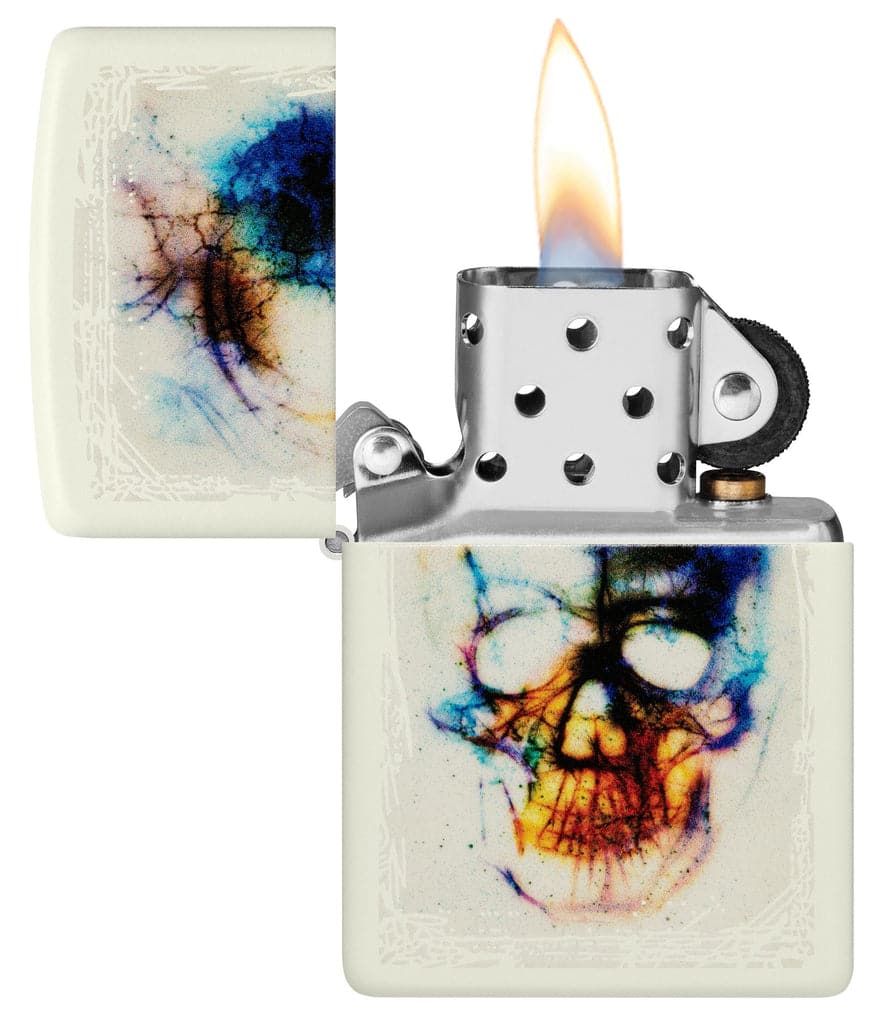 Zippo 48563 49193 Skull Print Design Glow in the Dark Windproof Lighter - OUTBACK