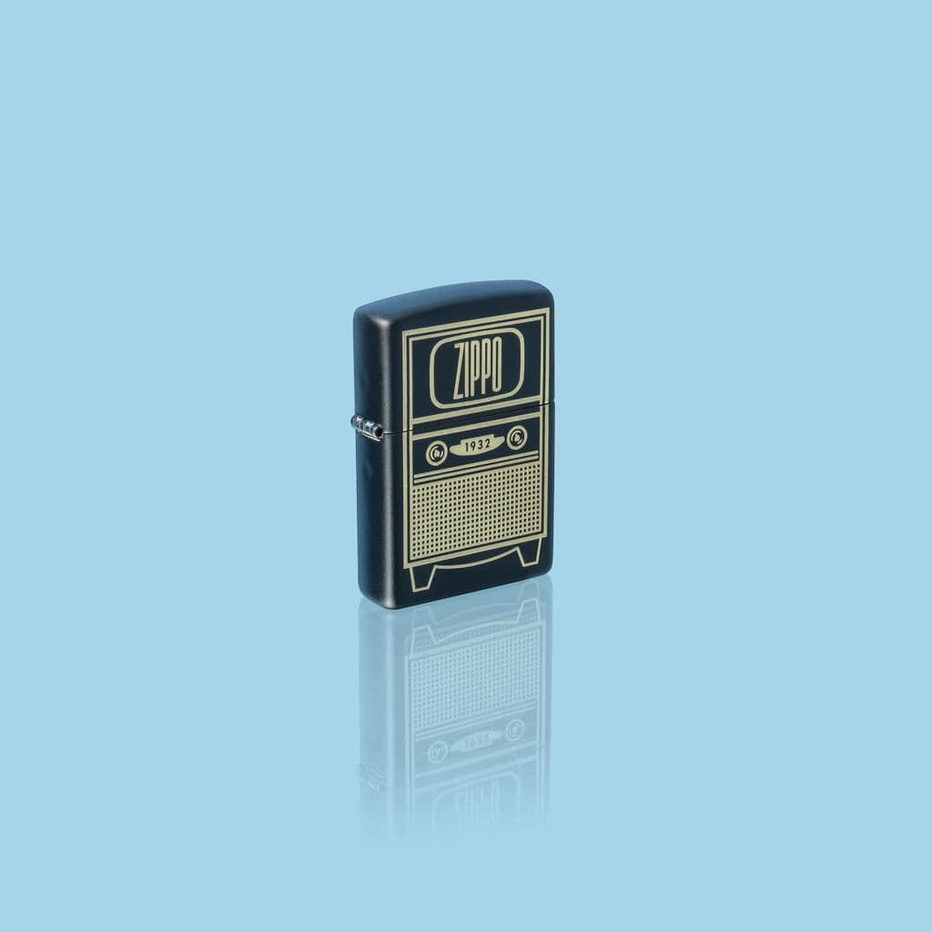 Zippo 48619 218 Zippo Vintage TV Design Black Matte Windproof Lighter - OUTBACK