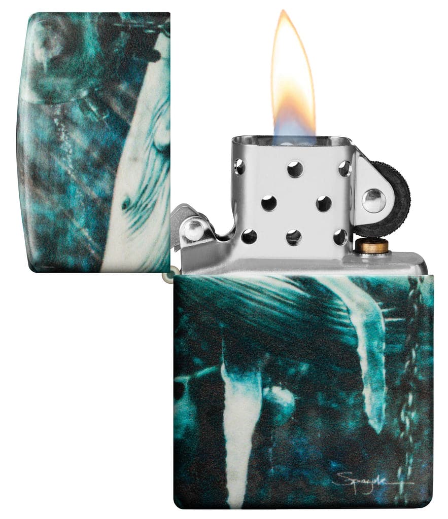 Zippo 48627 49352 Spazuk Whale Design 540 Color Windproof Lighter - OUTBACK