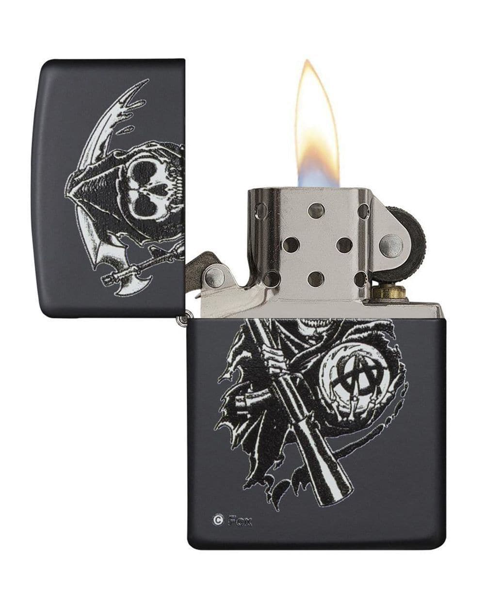 Zippo 28504 218  Sons Of Anarchy Black Matte Windproof Lighter, Classic Model, Black - OUTBACK