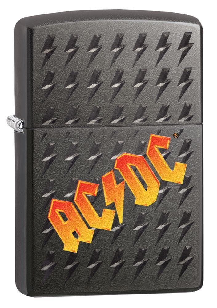 Zippo 49014 AC/DC Grey Windproof Lighter, Classic Model, Grey - OUTBACK