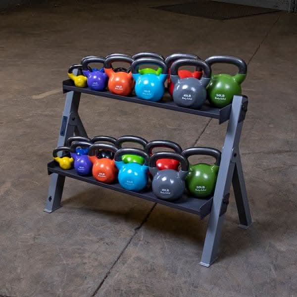 Body Solid Dual Dumbbell & Kettlebell Rack, GDKR100 - Athletix.ae