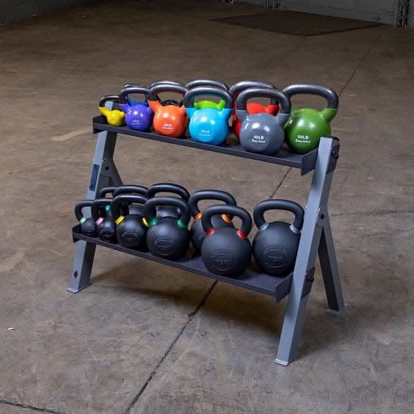 Body Solid Dual Dumbbell & Kettlebell Rack, GDKR100 - Athletix.ae
