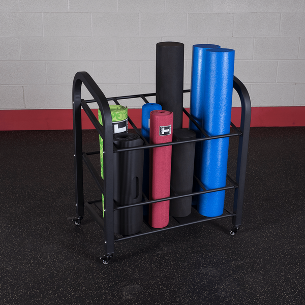 Body Solid Foam Roller and Yoga Mat Rack, GYR500 - Athletix.ae