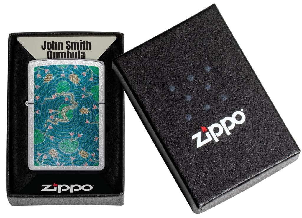 Zippo 48626 207 John Smith Gumbula Snake and Turple Design Street Chrome Windproof Lighter - OUTBACK