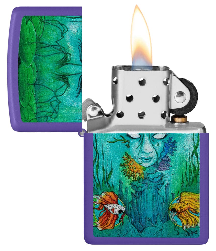 Zippo 48630 237 Sean Dietrich Brackish Design Purple Matte Windproof Lighter - OUTBACK